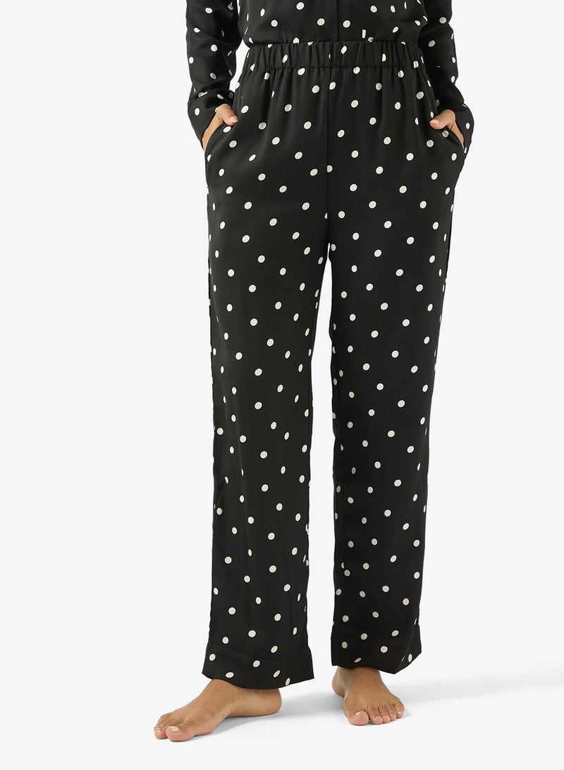 جينجر طقم بيجامة وقميص بقصة مريحة ومنقط - Image 4