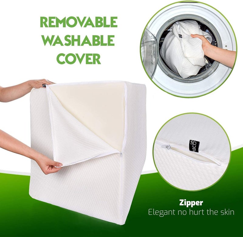 Abco Tech Leg Pillow Cover - Fits Leg Elevation Pillow - Replacement Wedge Pillow Cover Only - Washable Wedge Pillow Case - Image 2