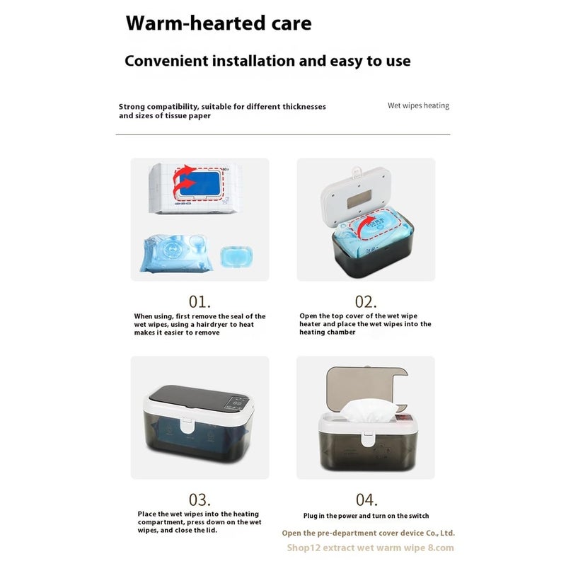 White USB Baby Wipes Warmer Heater For Home And Travel Quick Heating Towels - Image 5