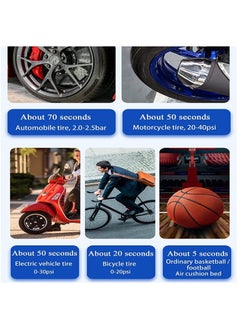 Arabest Portable Tire Inflator,  Air Compressor 150PSI Electric Air Pump, with Pressure Gauge,  LED Light,  USB Power Bank Auto Shut Off, for Car, Bicycle, Balls and Other Inflatables  - Image 3