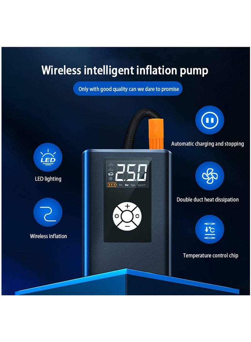Arabest Portable Tire Inflator,  Air Compressor 150PSI Electric Air Pump, with Pressure Gauge,  LED Light,  USB Power Bank Auto Shut Off, for Car, Bicycle, Balls and Other Inflatables  - Image 4