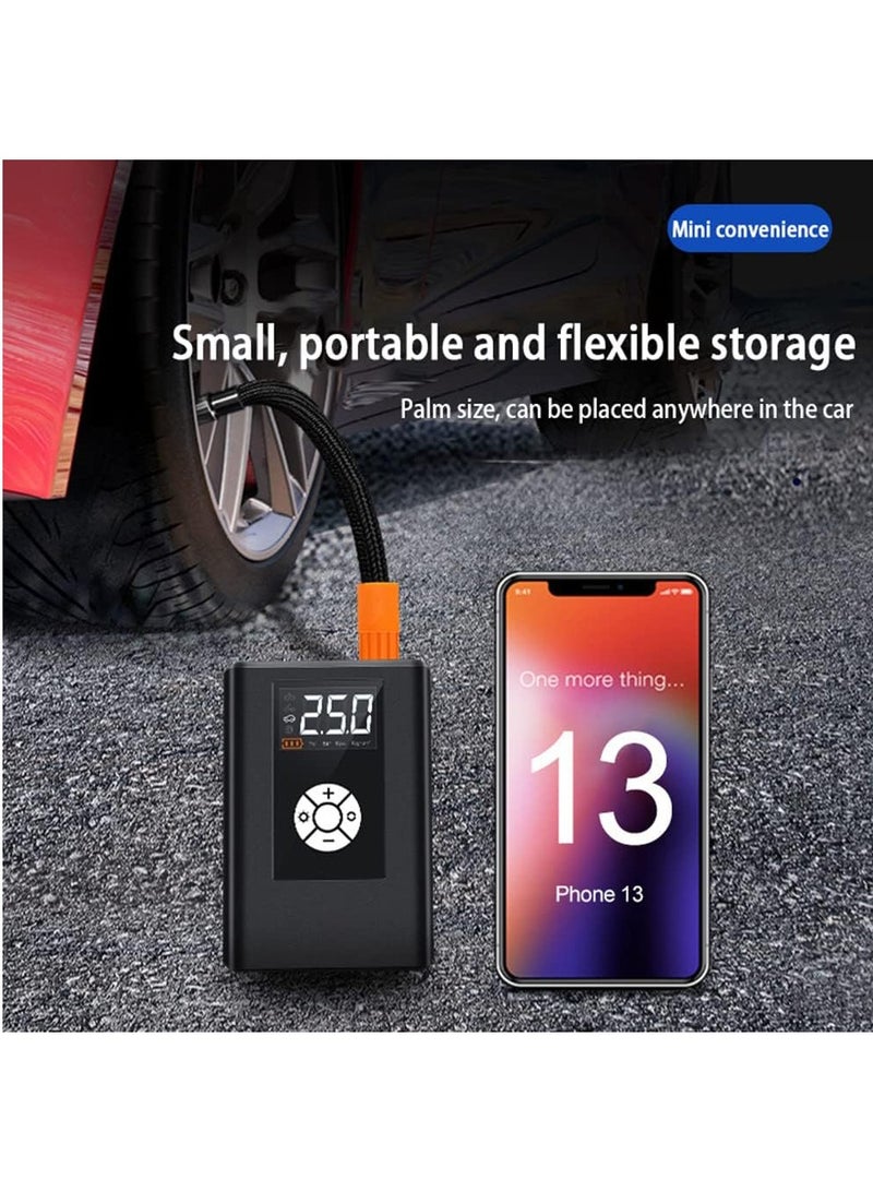 Arabest Portable Tire Inflator,  Air Compressor 150PSI Electric Air Pump, with Pressure Gauge,  LED Light,  USB Power Bank Auto Shut Off, for Car, Bicycle, Balls and Other Inflatables  - Image 2