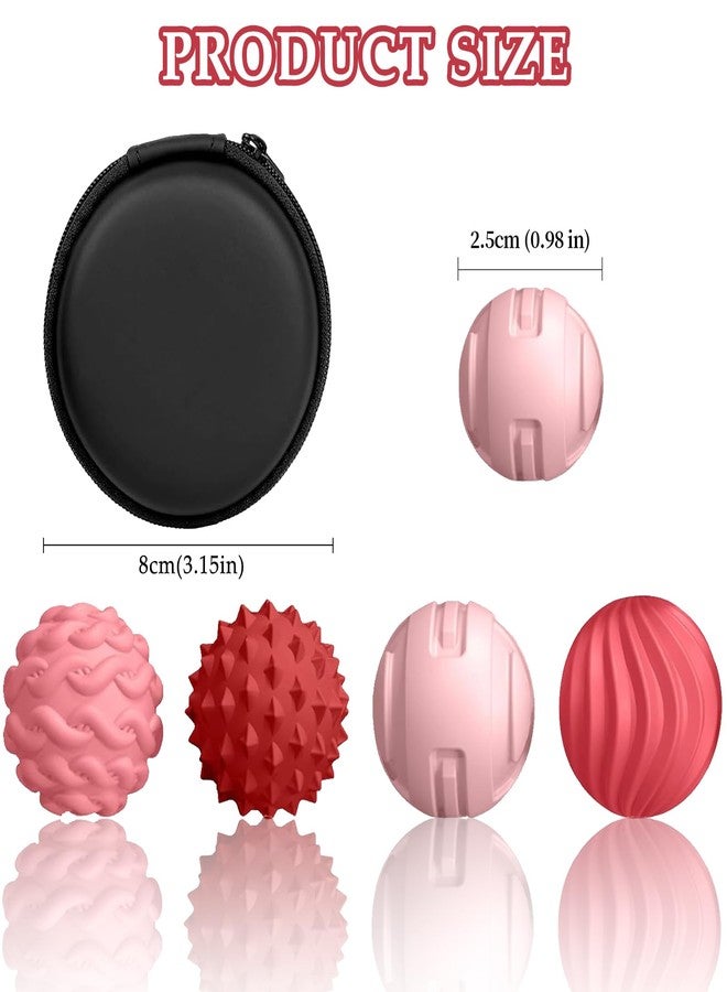 Kizcmvre Silicone Fidget Balls Toys,4 Pcs Sensory Magnetic Silicone Balls Desk Toy,Office Desk Fidget Balls for Anxiety Relief,Silent Magnetic Stress Balls Fidget Toys for Teens and Adults. (Pink) - Image 3