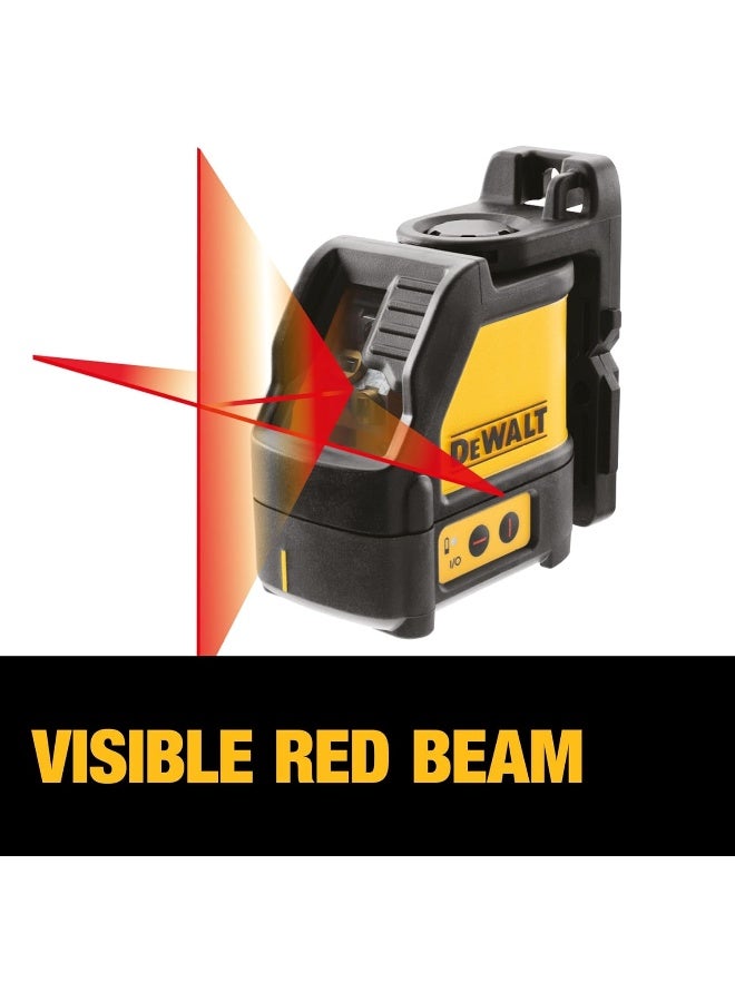DEWALT Kreuzlinien-Laser  Selbstnivellierend  Horizontale Und Vertikale Laserlinien  Laserfarbe Rot  Laserklasse 2  2-Tasten-Bedienung  Inkl. Wandhalterung  Batterien Und Koffer  Dw088K - Image 4