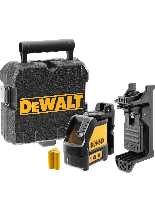 DEWALT Kreuzlinien-Laser  Selbstnivellierend  Horizontale Und Vertikale Laserlinien  Laserfarbe Rot  Laserklasse 2  2-Tasten-Bedienung  Inkl. Wandhalterung  Batterien Und Koffer  Dw088K - Image 1