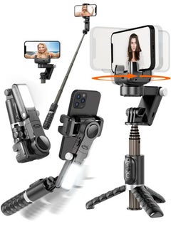 ASIV Selfie Stick Gimbal Stabilizer, ASIV Lightweight Auto-Balancing 1-Axis Stabilizer for Smartphones with 360° Face Tracking Tiktok Vlog Youtuber Live Video Recording  - Image 1