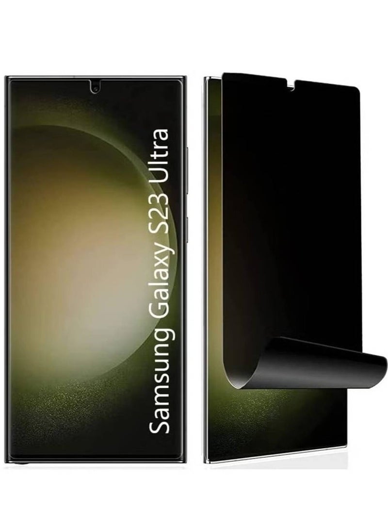 Samsung Galaxy S23 Ultra Privacy Screen Protector,Ceramic Matte Soft Film for Samsung Galaxy S23 Ultra 5G (6.8"), Full Adhesive, Anti-Scratch, 3D Curve Fit, Touch Sensitive (Ceramic Matte Privacy)  - Image 1