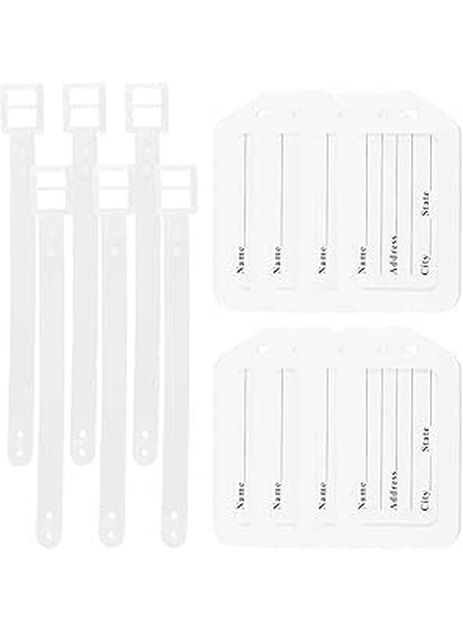 16 Pcs Luggage Key Tags with Rings 8.7x5cm Compact Travel ID Labels for Suitcase Bag Identification - Image 1