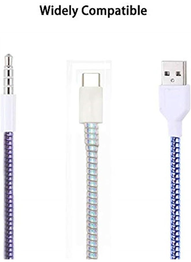 Ocean Spiral Cable Protector 1.6m, Animal Proof Wire Repair, Cord Sleeve for Phone Cable USB Date Cable, Cord Protector for Headphone, Spring Rope Protect Spiral Cable, Electroplated Black  - Image 5