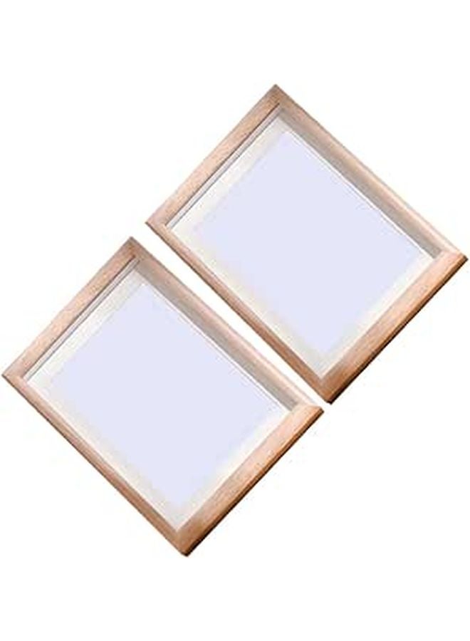 2 Piece 10 Inch Wall Mounted Wood Photo Frame Set For Gallery Wall Decor - Image 1