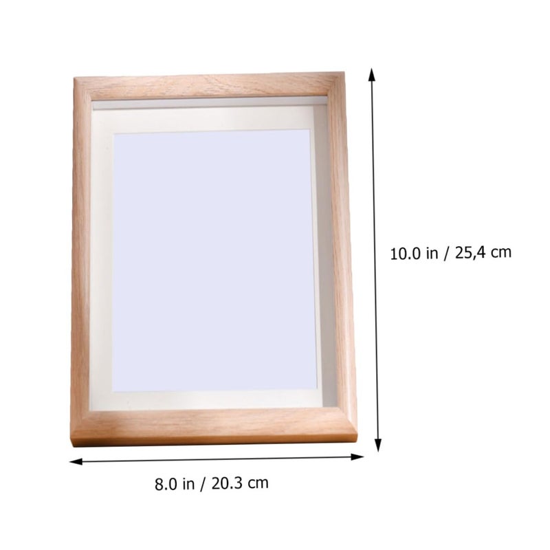 2 Piece 10 Inch Wall Mounted Wood Photo Frame Set For Gallery Wall Decor - Image 3