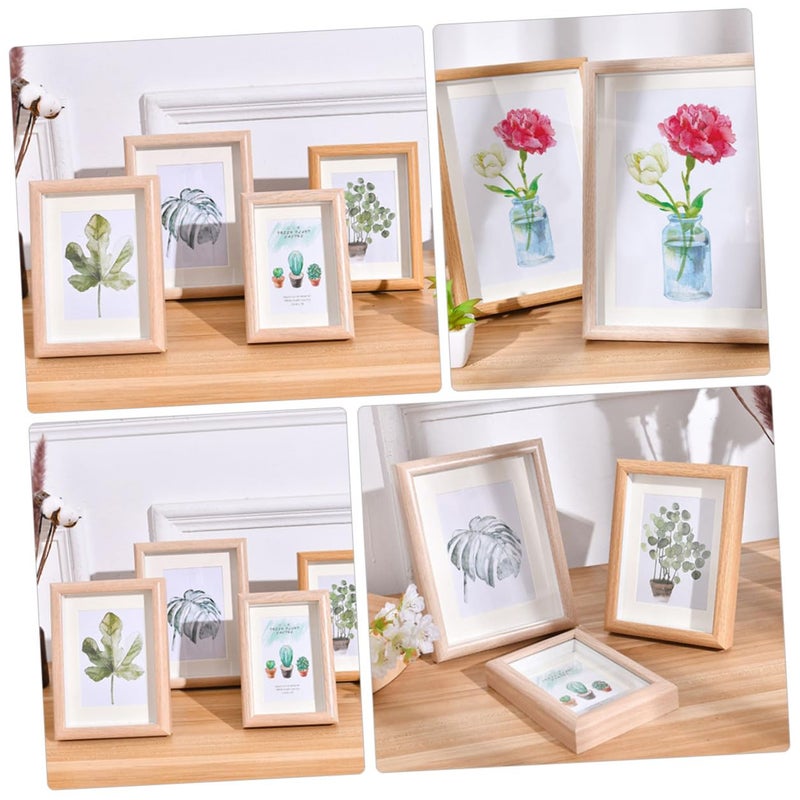 2 Piece 10 Inch Wall Mounted Wood Photo Frame Set For Gallery Wall Decor - Image 5