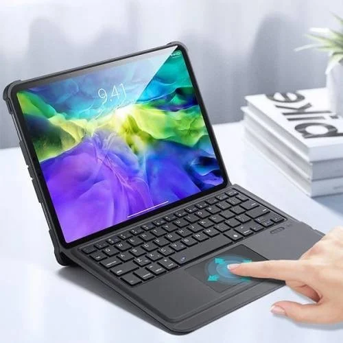 بولهاموبيل Polham iPad Pro 11INCH 2020-2018 Wireless Bluetooth Keyboard Case Wireless Bluetooth Keyboard Touchpad