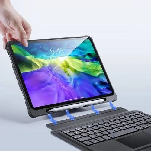 بولهاموبيل Polham iPad Pro 11INCH 2020-2018 Wireless Bluetooth Keyboard Case Wireless Bluetooth Keyboard Touchpad