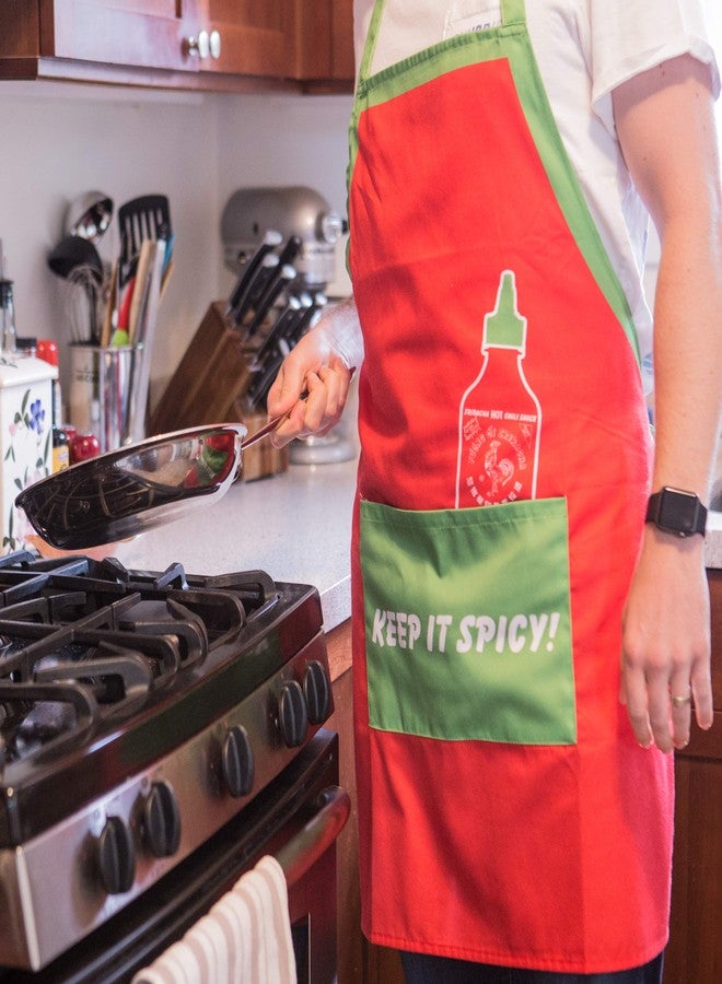 Sriracha2Go Sriracha Apron, Red and Green - Image 3
