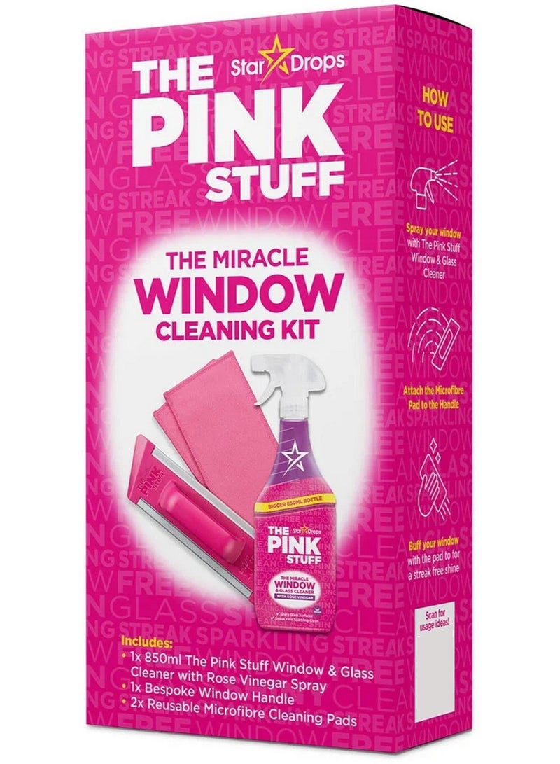 Star Drops The Pink Stuff The Miracle Window Cleaning Kit 4 Pcs - Image 1