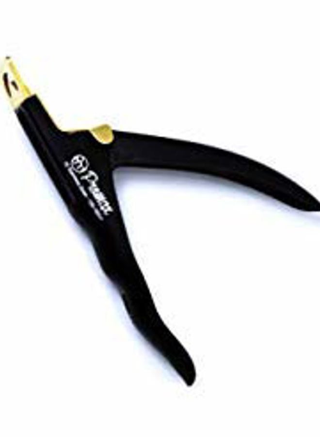 ProMax Acrylic Tip Cutters -Ergonomic Style False Nail Tip Clipper Cutters Trimmers Nail Tips Slicers Manicure & Pedicure Nail Art Tools Stainless Steel (Black & Gold Colour)-130-10001