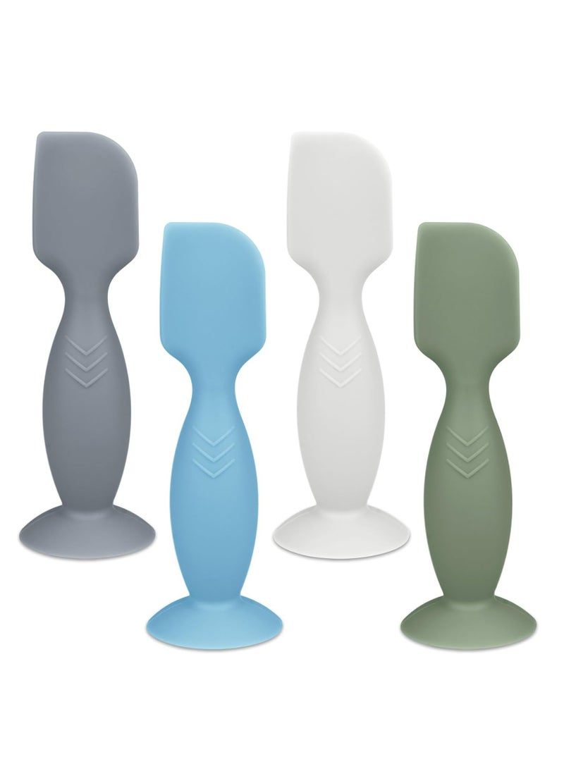 Oasisgalore Diaper Cream Applicator Set - Baby Bum Brush Mini, 4 Piece - Newborn Baby Essentials (Sage/Ether/White/Blue) - Image 1