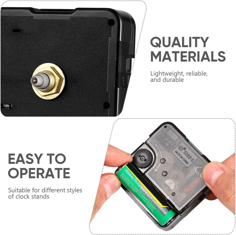 Healifty Quartz Clock Movement Mechanism 2.20X0.62In Battery Operated Wall Clock Replacement DIY Repair Parts Silent Non-Ticking - Image 3