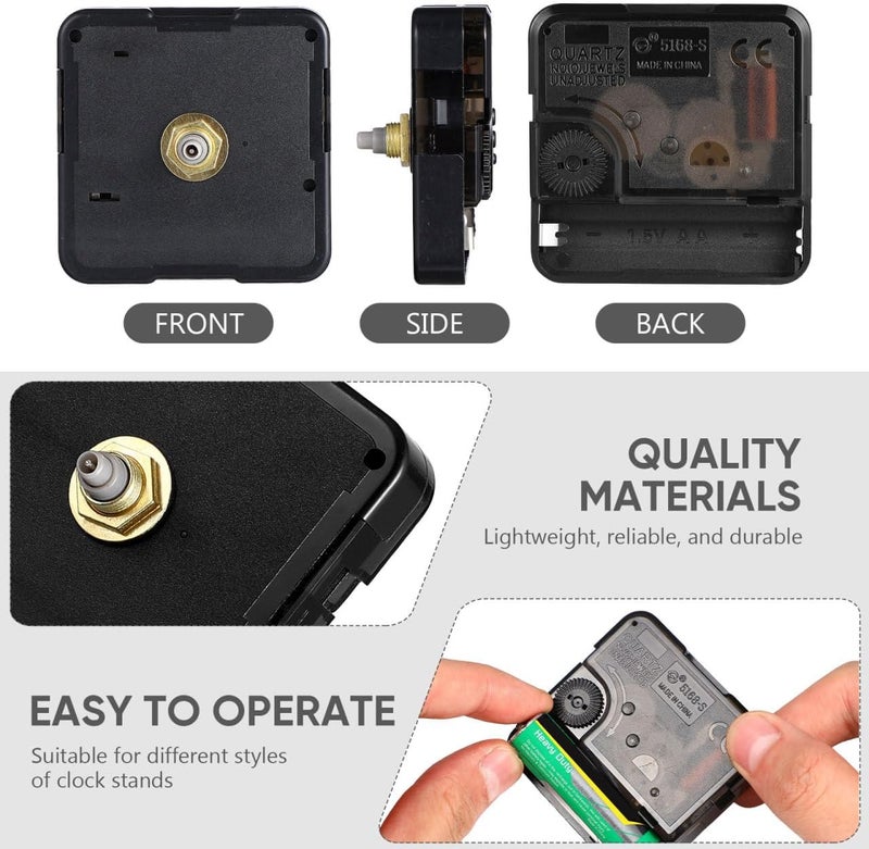 Healifty Quartz Clock Movement Mechanism 2.20X0.62In Battery Operated Wall Clock Replacement DIY Repair Parts Silent Non-Ticking - Image 4