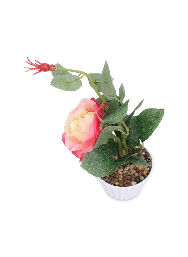 Homestic Artificial Plants for Home D?cor|Natural Looking Indoor Fake Plants with Pot|Artificial Flowers for Decoration (Peach) - Image 4