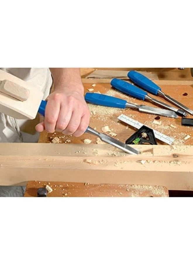 Generic Qusai Trading Est - Wood Chisel, Bevel Edge Blue Handle, Hand-Forged Razor-Sharp Blade, Impact-Resistant Handle, Made in England, Sizes 6mm-32mm, Professional & DIY Woodworking Tool  - Image 2