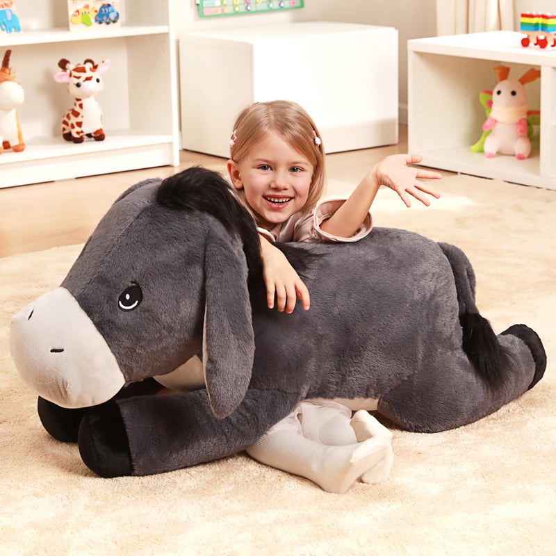 IKASA Giant Donkey Stuffed Animal Plush Toy,Big Large Jumbo Soft Toys,33" Cute Huge Size Fluffy Plushy Fat Plushie,Gifts for Kids Girls Boys - Image 5