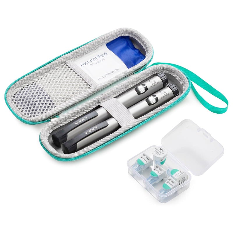 sijidou Insulin Cooler Travel Case Portable Insulin Travel Case Insulin Cooling Cases Insulated Organizer for Insulins Pens Green - Image 3