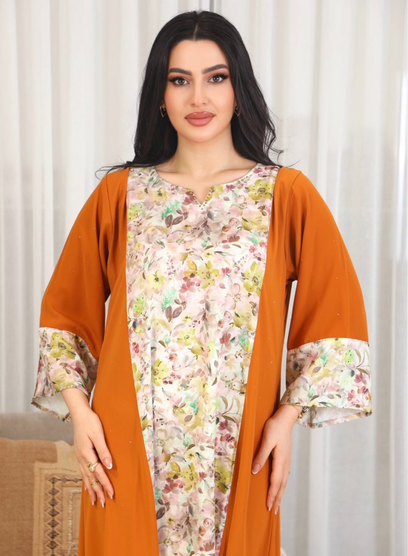 Bint Al Bilad Bint Al Bilad Women's Summer Long Luxury Jalabiya | jalabiya for women, Full-Length Kaftan Dress for Eid, Wedding, Special Occasions | Embroidered Saudi Abaya | Modest Islamic Clothing  - Image 2