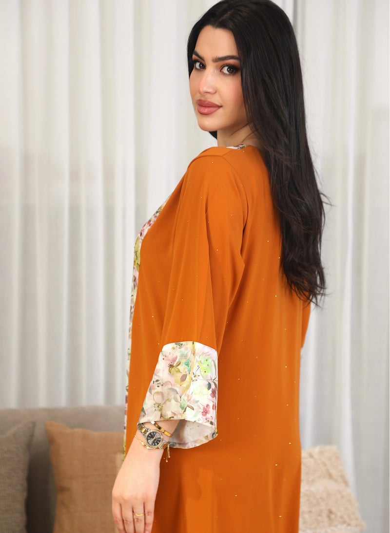 Bint Al Bilad Bint Al Bilad Women's Summer Long Luxury Jalabiya | jalabiya for women, Full-Length Kaftan Dress for Eid, Wedding, Special Occasions | Embroidered Saudi Abaya | Modest Islamic Clothing  - Image 3