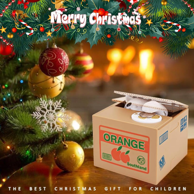 PowerKing Piggy Bank Steal Coin Box Electronic Money Bank Cute Money Saving Box with Smart Voice Prompt, Great Gift for Boys Girls Kids in Birthday New Year Christmas (Cute Kitty) - Image 4