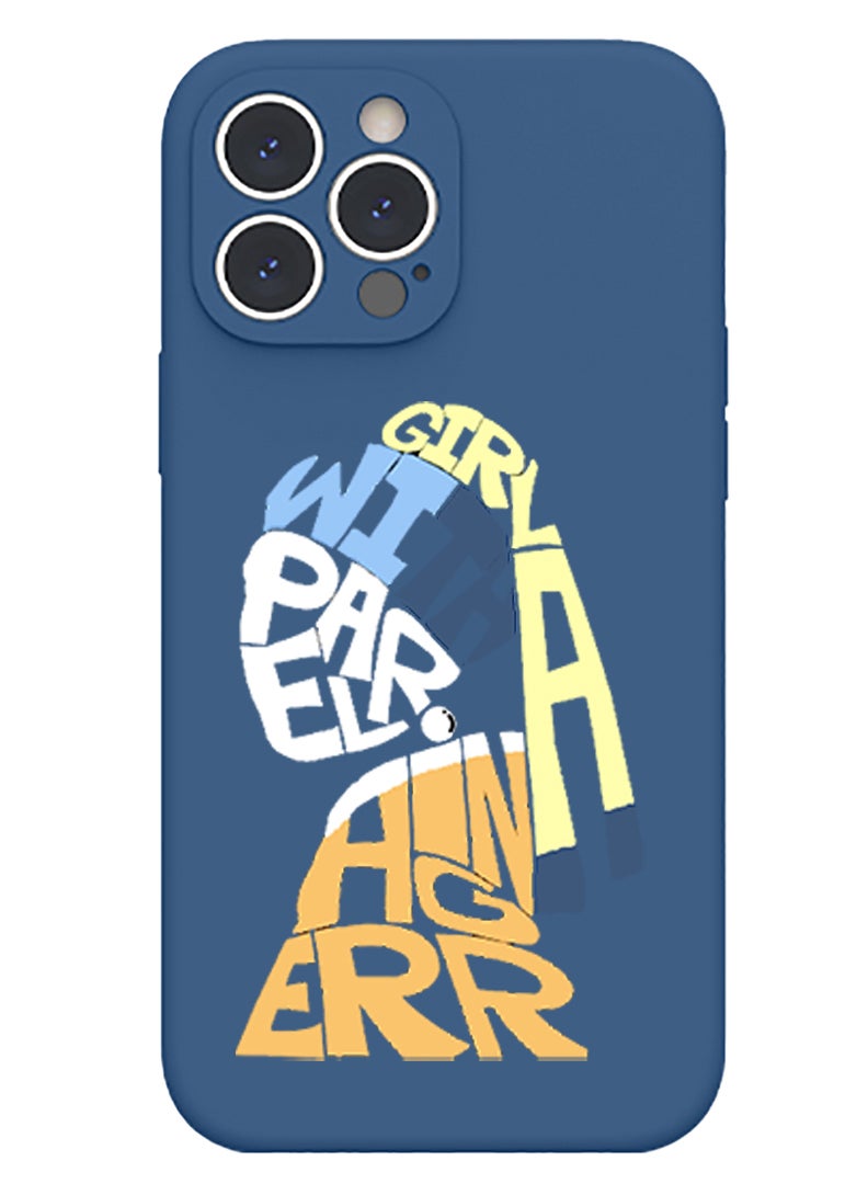 Theodor Protective Slim Fit Case Liquid Silicone Cover with Full Body Protection Anti-Scratch Shockproof Case For iPhone 14 Pro Max Blue  - Girl with Style - Image 1