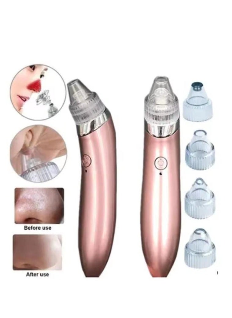ماركة غير محددة جهاز شفط لإزالة الرؤوس السوداء قابل للشحن بمنفذ USB وردي / فضي  - Image 1