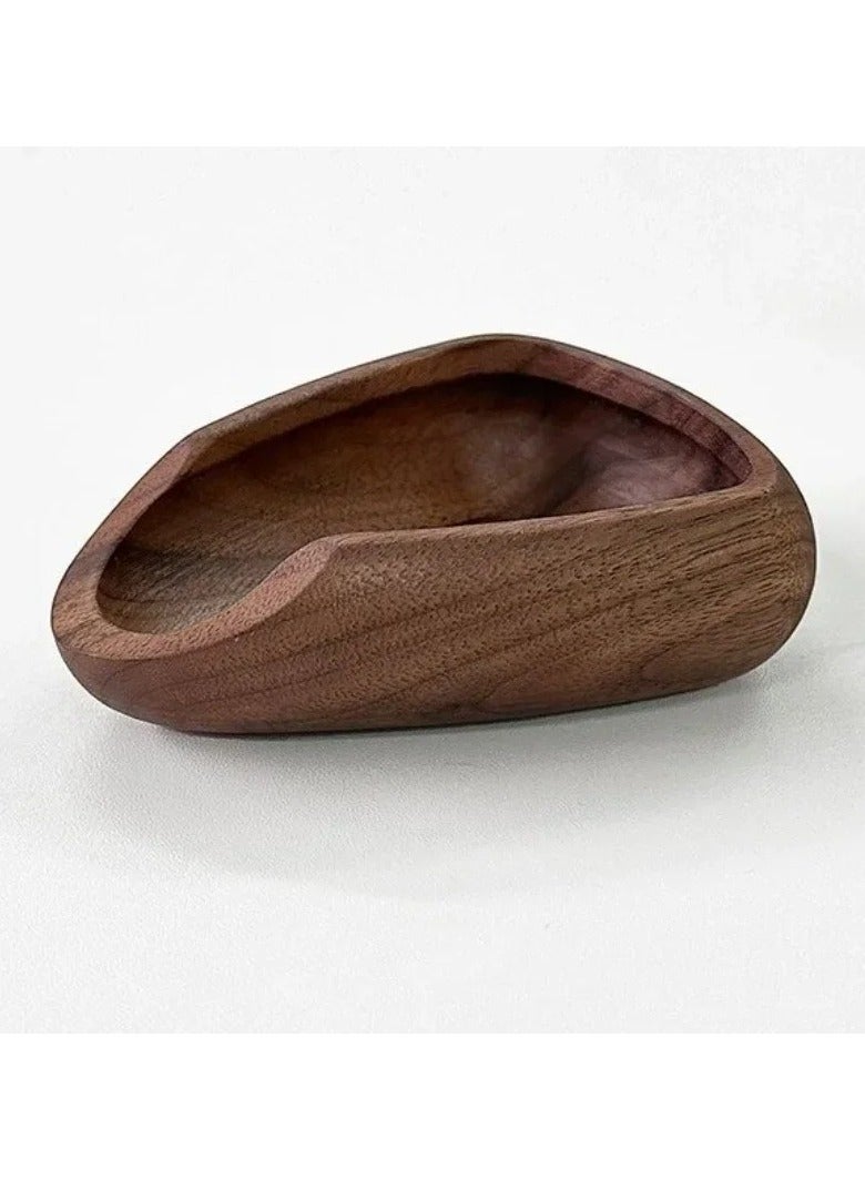 AROAQ Wooden Walnut Coffee Bean Measuring Tray and Cup Espresso Bean Weight Spoon and Storage Bowl - Image 2