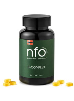 Vitamin B Complex [90 Tablets] Norwegian Natural High-Dose Complex Of Multivitamins Of Group B In An Easily Accessible Form: B1, B2, B3, B5, B6, B9, B12 For Men And Women Made In Norway