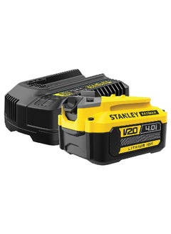 Stanley Fatmax V20 18V Battery Starter Kit Yellow and Black 9 x 13 x 27.5 cm SFMCB14M1-GB 