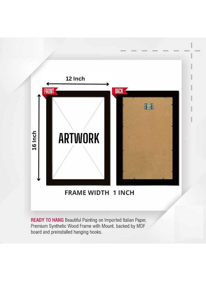 DEKORSTATION Set of 3 Modern Art Wall Decor Paintings with Frame for Home Decoration Painting for Living Room Bedroom Office Wall Décor DS42 (12 x 16 Inch) - Image 4