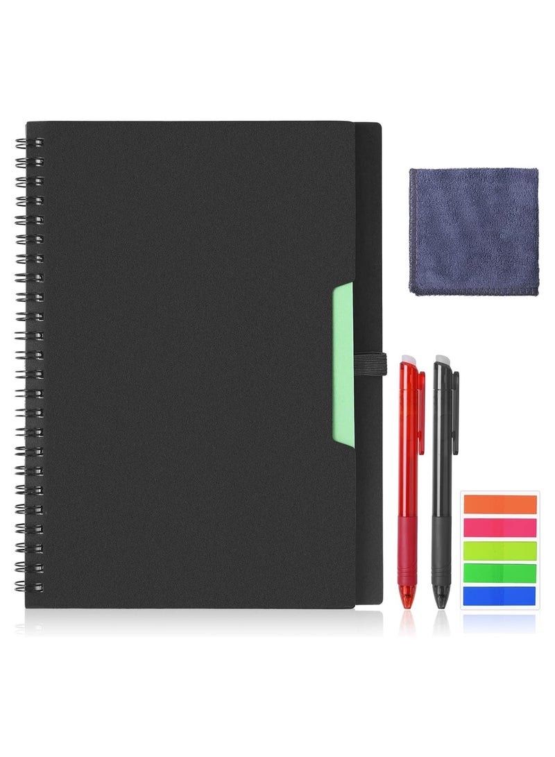 Reusable Digital Notebook Smart Notepad A5 Wirebound Notebook To Do List Pad  with 2 Pen Sticky Notes Flags and Wipe Lined Notebook for Quick Sketch Cloud Storage and Reuse