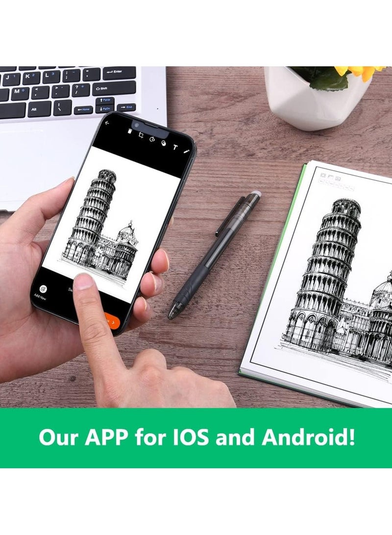 Reusable Digital Notebook Smart Notepad A5 Wirebound Notebook To Do List Pad  with 2 Pen Sticky Notes Flags and Wipe Lined Notebook for Quick Sketch Cloud Storage and Reuse