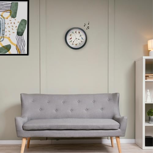 Mark Feldstein & Associates Mark Feldstein, The Original Singing Bird Clock, 25th Anniversary Edition, 13 Inch, Green - Image 3