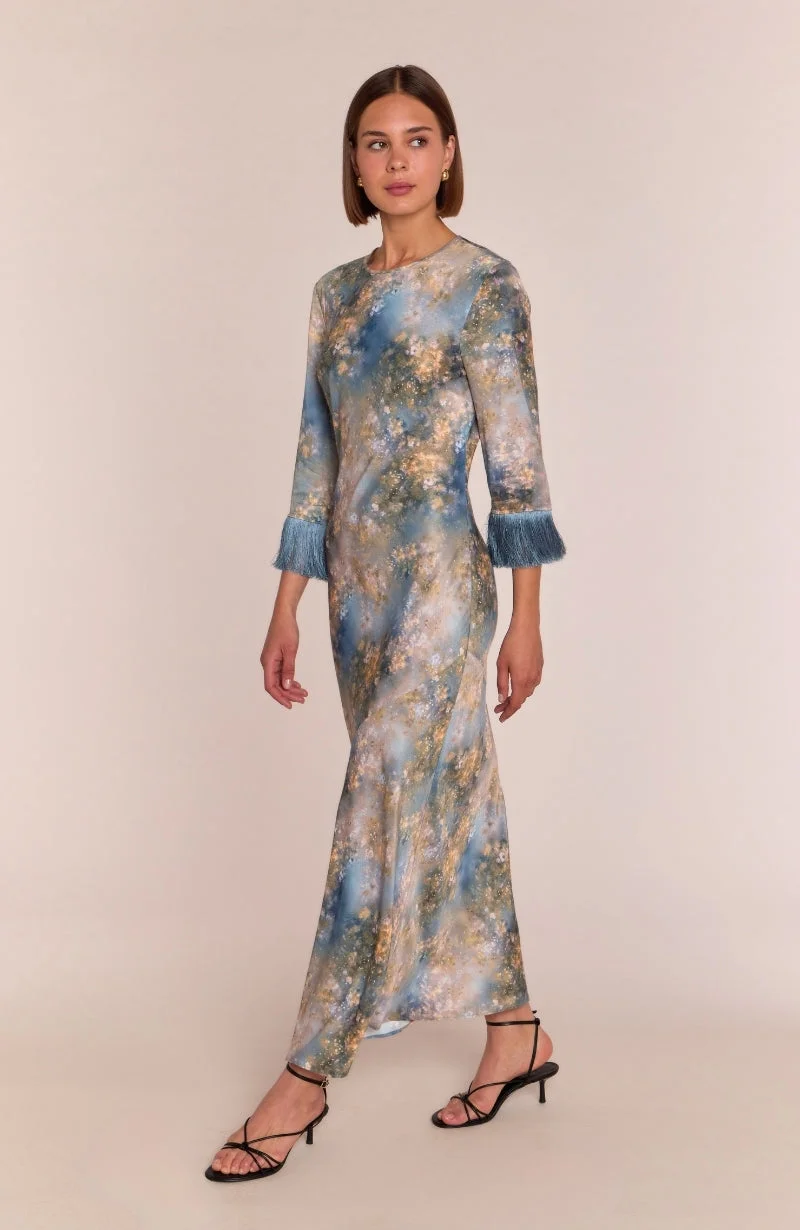 معاد كتابته لندن فستان بأكمام بشراريب دوللي