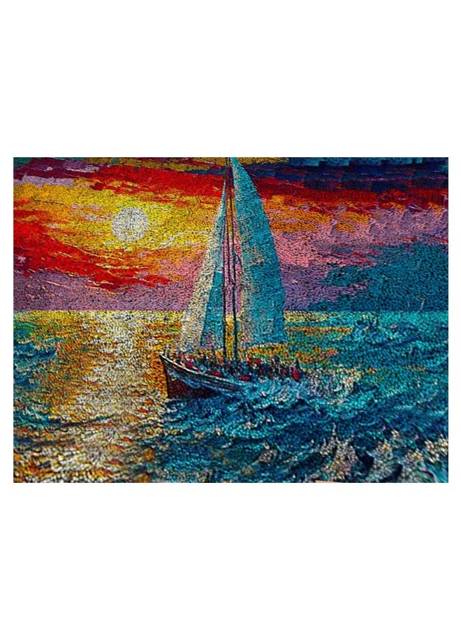 إسكدنيا أطقم حياكة حلقات DIY بساط تطريز مع إبرة كروشيه لمشاريع الحرف اليدوية - أطقم حياكة فخمة للزينة المنزلية للبالغين والأطفال - Image 1