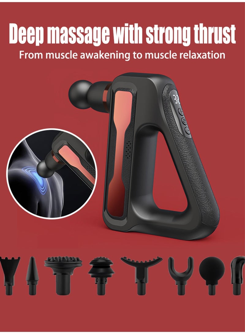 ليون هوم مسدس تدليك، مدلك عضلي نابض للأنسجة العميقة، تعديل السرعة بـ 32 مستوى، مدلك جسم محمول باليد كهربائي فائق الهدوء، يخفف آلام الظهر والرقبة. - Image 2
