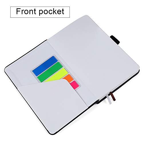 Vanpad (2 Pack) Pocket Notebook Small Hardcover Note Book 3" x 5.5", Mini Ruled Lined Journal, Leather Cover, with Pen Holder, Page Marker Ribbons, Inner Pockets, Black - Image 4