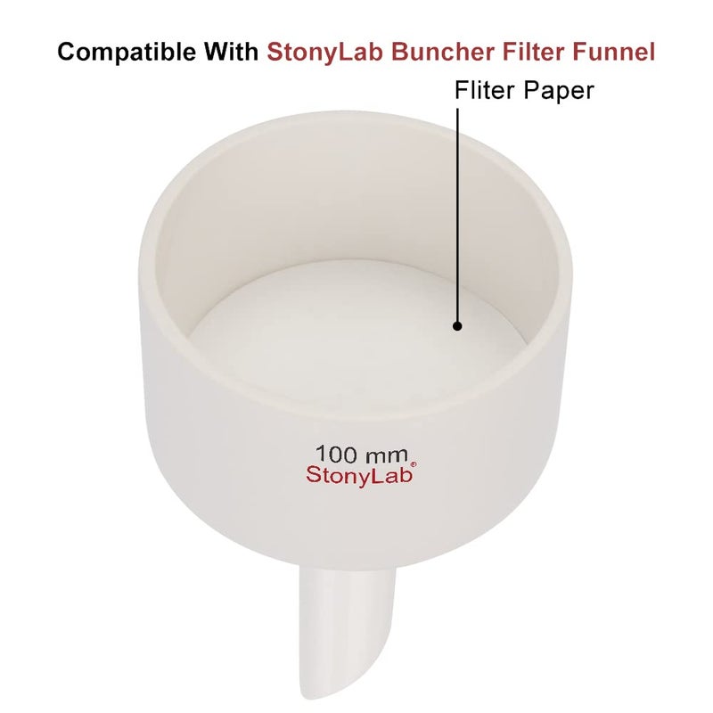 stonylab Qualitative Filter Paper, 94 mm Diameter Fast Speed Cellulose Filter Paper Circles, 25 Microns Particle Retention, 100 Packs - Image 2