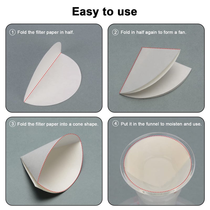 stonylab Qualitative Filter Paper, 94 mm Diameter Fast Speed Cellulose Filter Paper Circles, 25 Microns Particle Retention, 100 Packs - Image 4