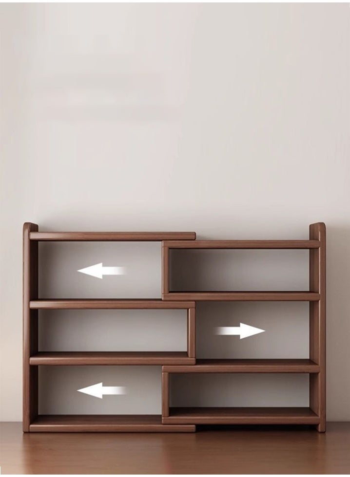 كوزينيست رف كتب خشبي قابل للتوسيع، منظم مكتب قابل للتعديل للتخزين في غرفة النوم وغرفة المعيشة والمكتب وغرفة الدراسة، مكتبة لتوفير المساحة - Image 5