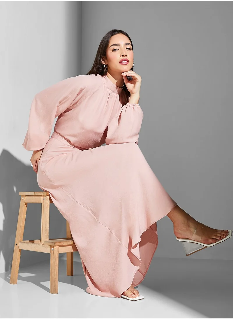 Namshi x Modanisa Balloon Sleeve Top & Pants Set