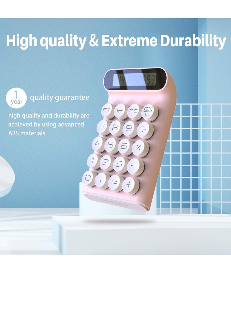 SYOSI Mechanical Switch Calculator, Handheld for Daily and Basic Office,10 Digit Large LCD Display (Pink) - Image 4