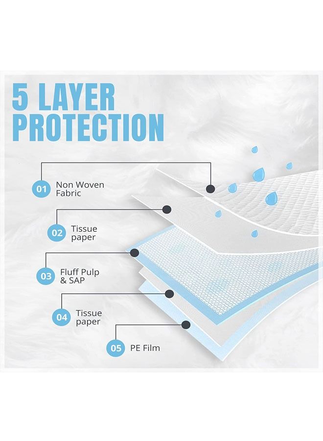 Generic Disposable Underpads 33*45cm Ultra Soft 6-Layer Protection Leak Proof Heavy Incontinence Bed Pads Quick Dry for Babies Kids Adults Elderly Pack of 100 PCS  - Image 5